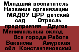 Младший воспитатель › Название организации ­ МАДОУ ЦРР детский сад №2 › Отрасль предприятия ­ Другое › Минимальный оклад ­ 8 000 - Все города Работа » Вакансии   . Амурская обл.,Константиновский р-н